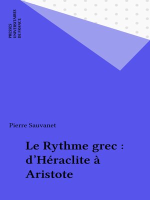 cover image of Le Rythme grec